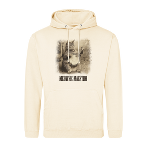 Bluza z kotem grającym na banjo vintage - kot muzyk retro