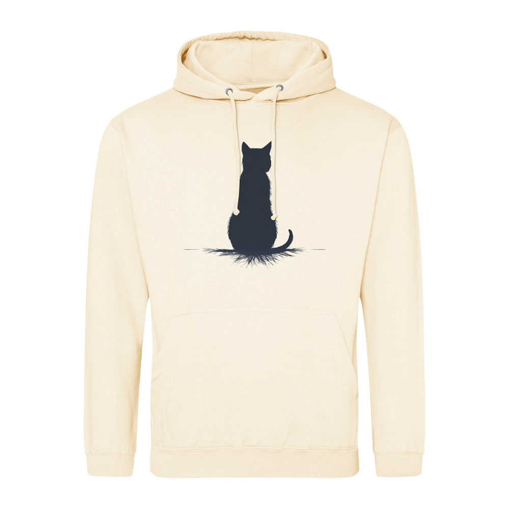 Bluza z minimalistycznym kotem w ciszy - design minimal kot spokój