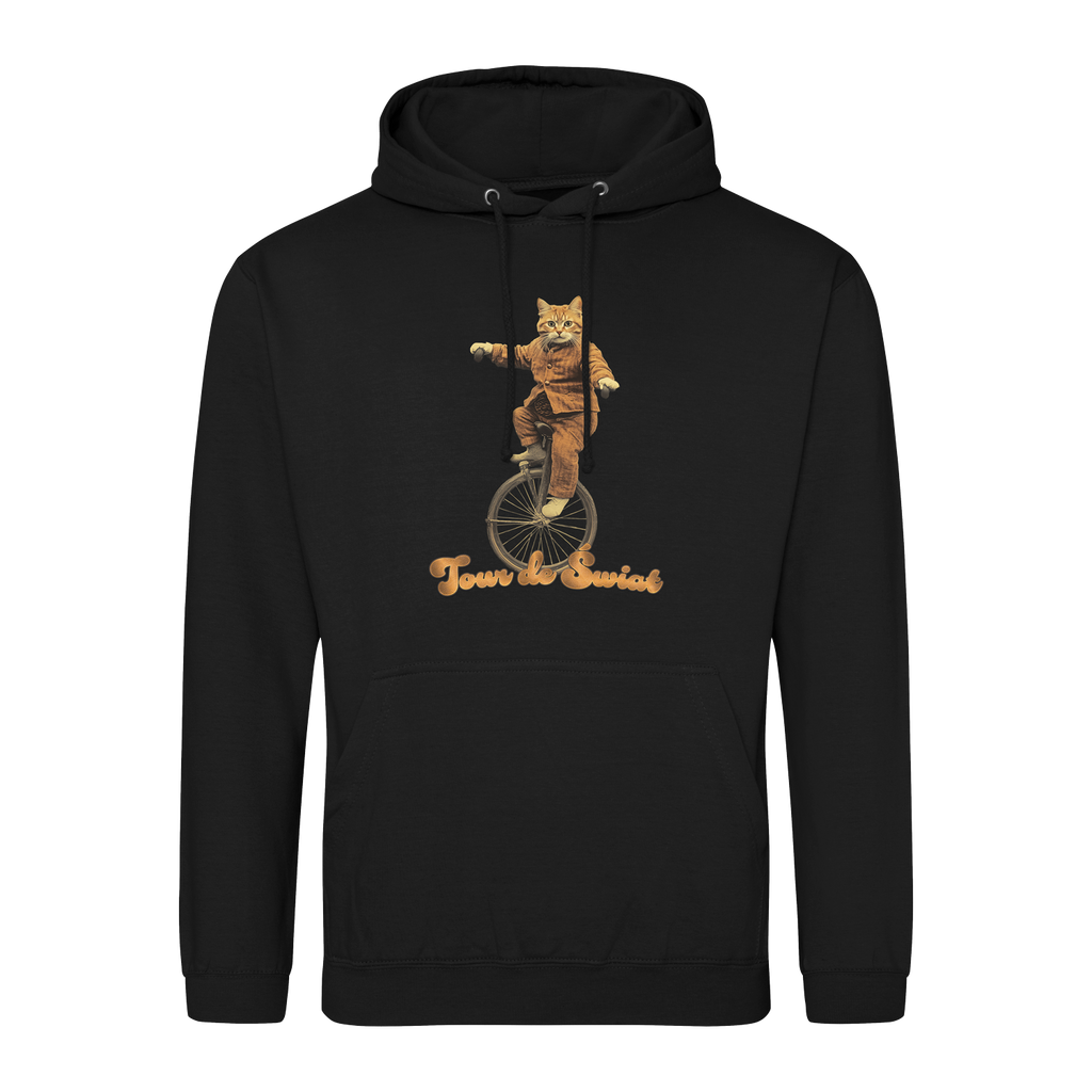 Bluza z kotem na jednokołowcu vintage retro - Tour de Świat
