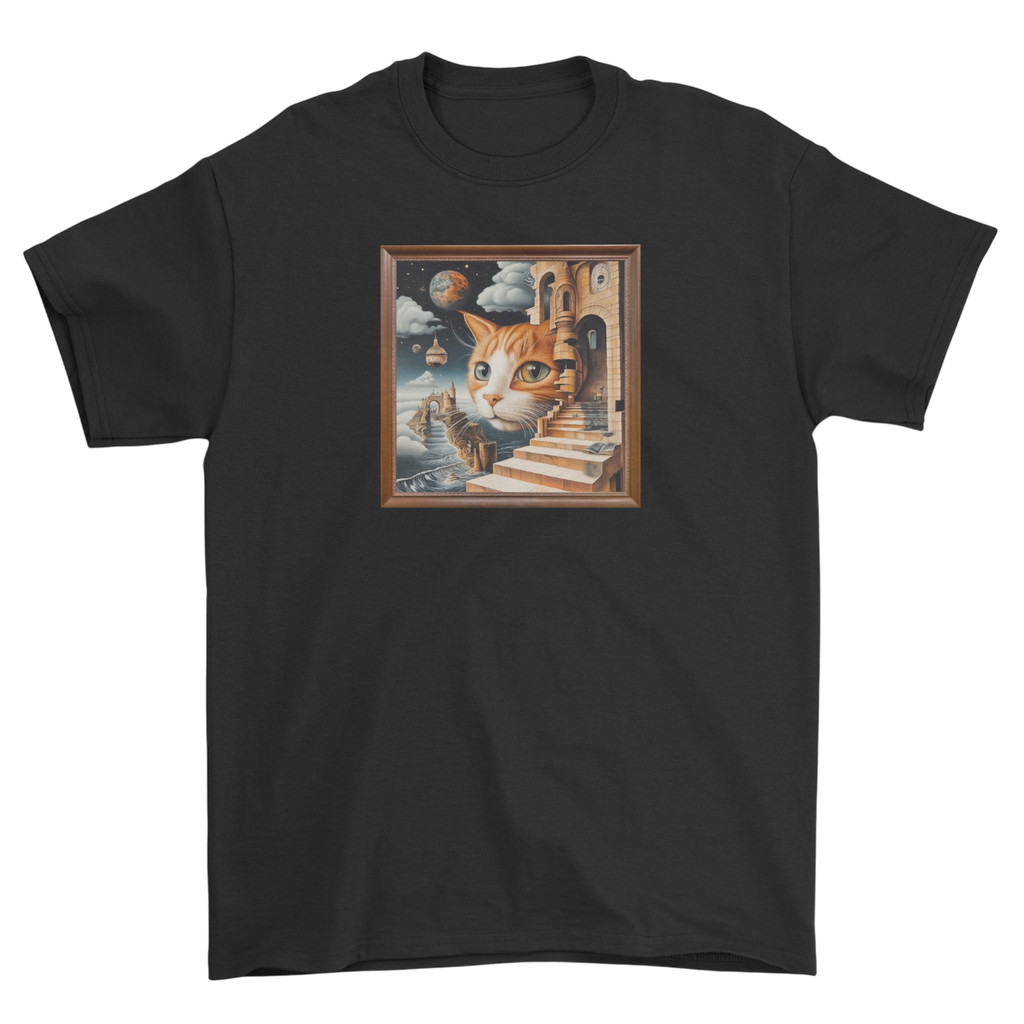 Koszulka z kotem inspirowana Salvador Dali - surrealistyczny kot