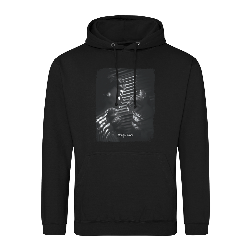 Bluza z kobietą i kotem w oknie - romantyczny design miłość i kot