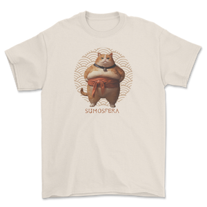 Koszulka z kotem sumo zen medytacja - japoński kot sumo neko