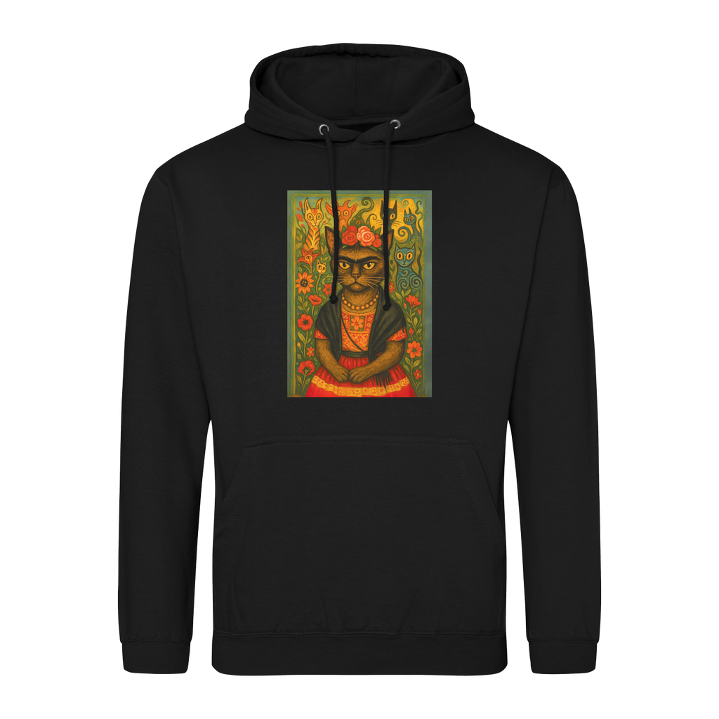 Bluza z kotem inspirowana Frida Kahlo 2 - kot w stylu Kahlo artystyczna