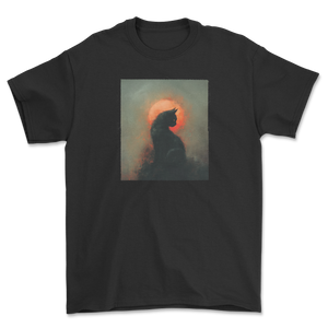 Koszulka z kotem inspirowana Beksińskim - surrealistyczny kot dark art