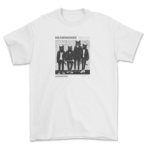 Koszulka z czterema kotami punk rock - parodia Ramones