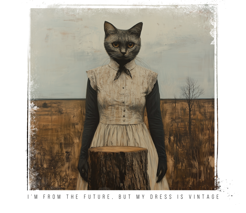 I'M FROM THE FUTURE BUT MY DRESS IS VINTAGE