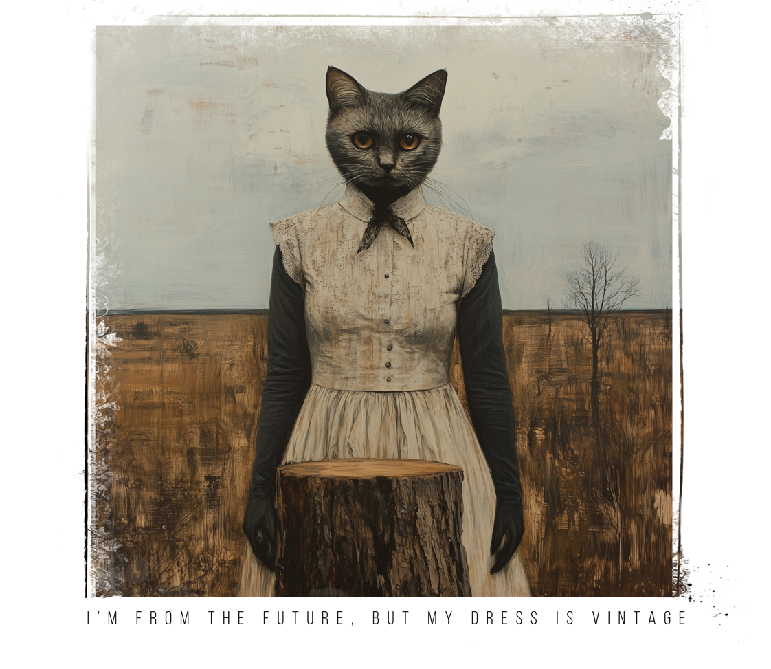 I'M FROM THE FUTURE BUT MY DRESS IS VINTAGE