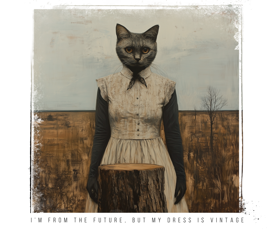 I'M FROM THE FUTURE BUT MY DRESS IS VINTAGE