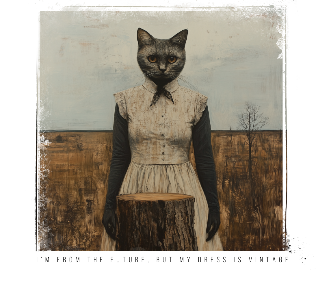 I'M FROM THE FUTURE BUT MY DRESS IS VINTAGE